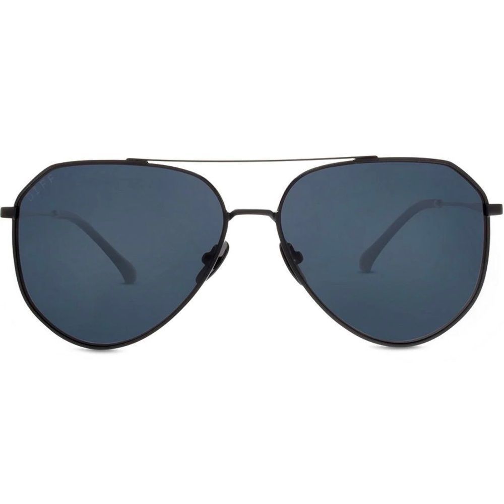 DIFF Eyewear Dash Unisex Black Solid Grey Polarized Sunglasses NEW - Picture 3 of 5